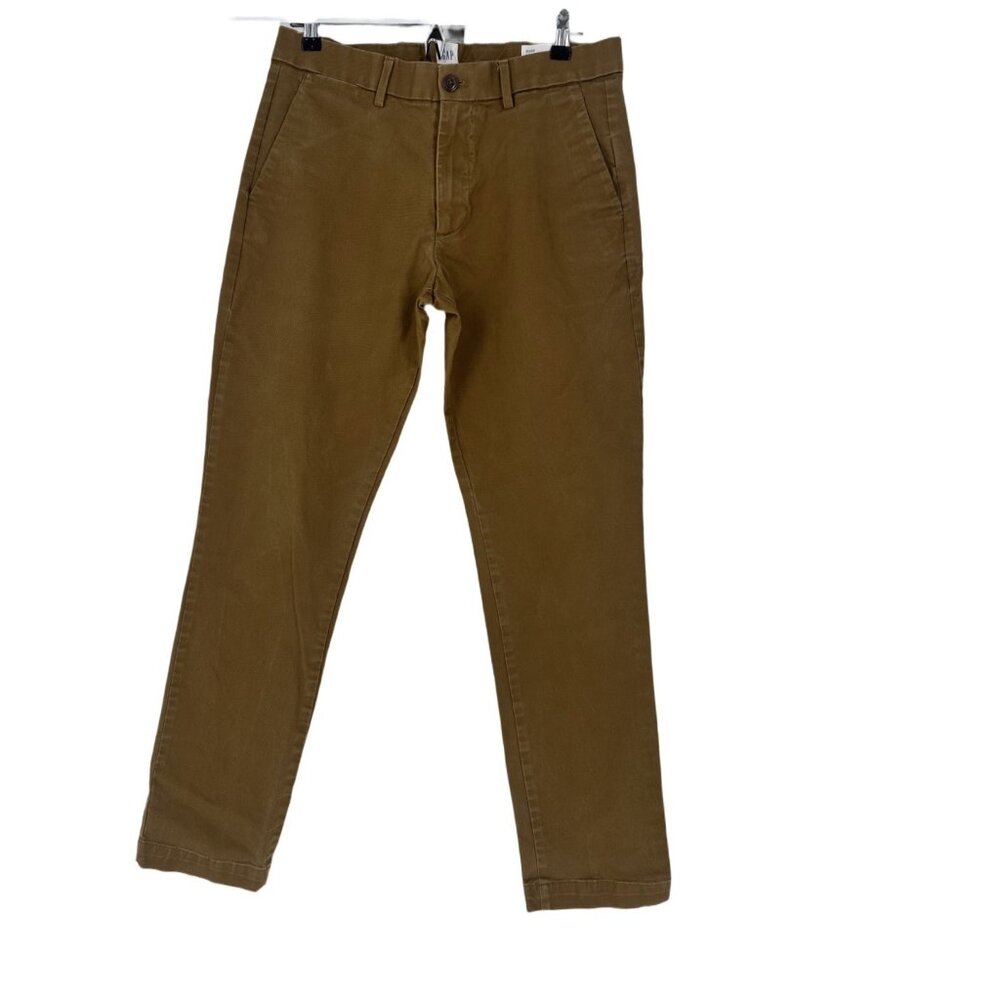 Gap Men’s Slim-fit-Straight-leg brown pants 31x30 - Picture 1 of 7